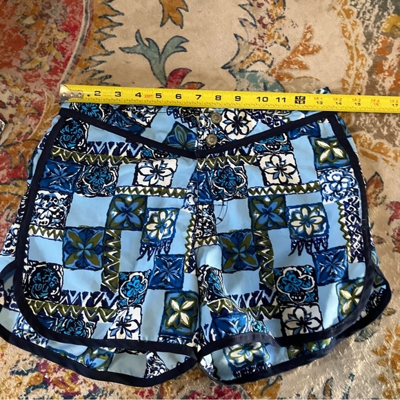 Vintage Rusty Board Shorts Juniors Size 1 Floral Y2K Millennial Green Blue Beach - Picture 9 of 9